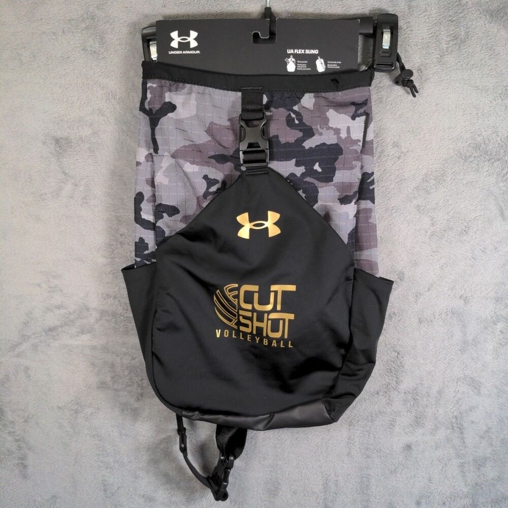NWT Under Armour Flex Sling Bag Gray-Camo Cut Shot Volleyball Gym Adjustable